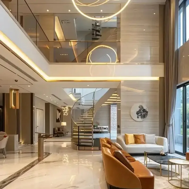 奢适典范 | 680平米现代轻奢别墅装修服务案例